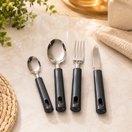 Exclusivo Tienda en linea 💥💎Bote con 24 piezas de Cubiertos Cuchara, Cuchillo, Tenedor y Cuchara Cafetera