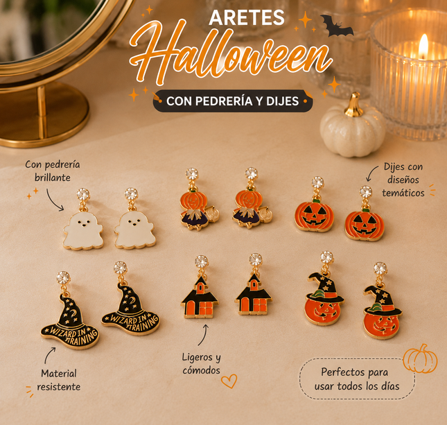 12 Aretes Halloween "Jewelry" $8 c/u