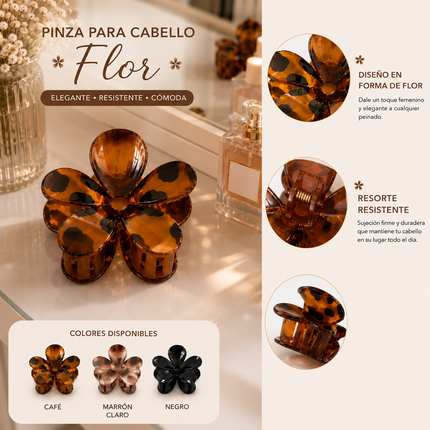 Exclusivo Tienda en linea 💥💎12 Pinzas Flor Animal Print Para Cabello $13.5 c/u