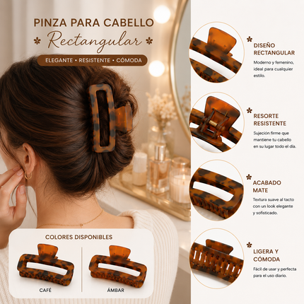 Exclusivo Tienda en linea 💥💎12 Pinzas Animal Print Rectangulares para Cabello $14.5 c/u