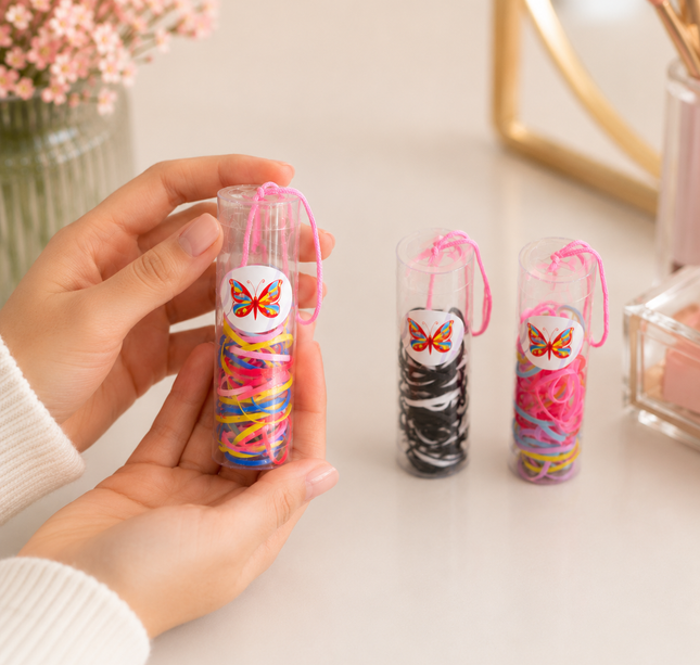 Exclusivo Tienda en linea 💥💎12 Tubos de Ligas para Cabello Ch $4.5 c/u