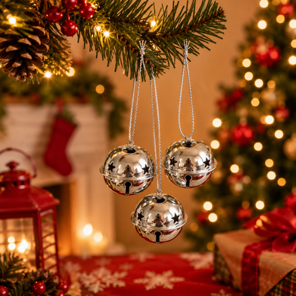 Exclusivo Tienda en linea 💥💎3 Set de 6 Cascabeles Navideños con Cinta $35 c/u
