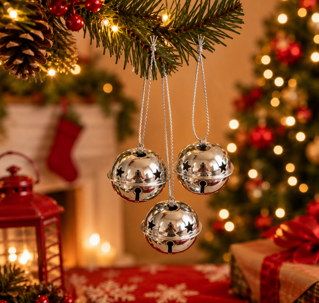 Exclusivo Tienda en linea 💥💎3 Set de 6 Cascabeles Navideños con Cinta $35 c/u