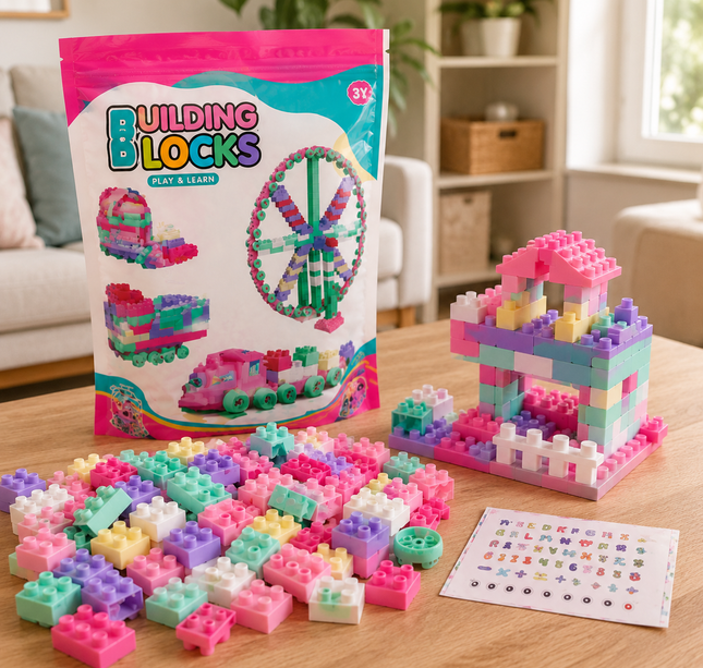 Exclusivo Tienda en linea 💥💎Bolsa con 250 Bloques tipo Legopara Armar "Building Blocks"