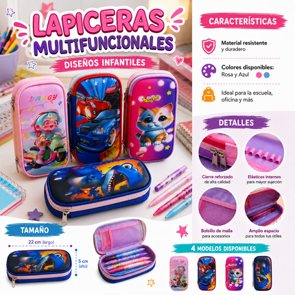 Exclusivo Tienda en linea 💥💎Lapicera multifuncional 3D Diseños Infantiles