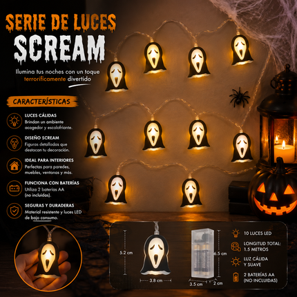Serie de Scream Luces de Pilas