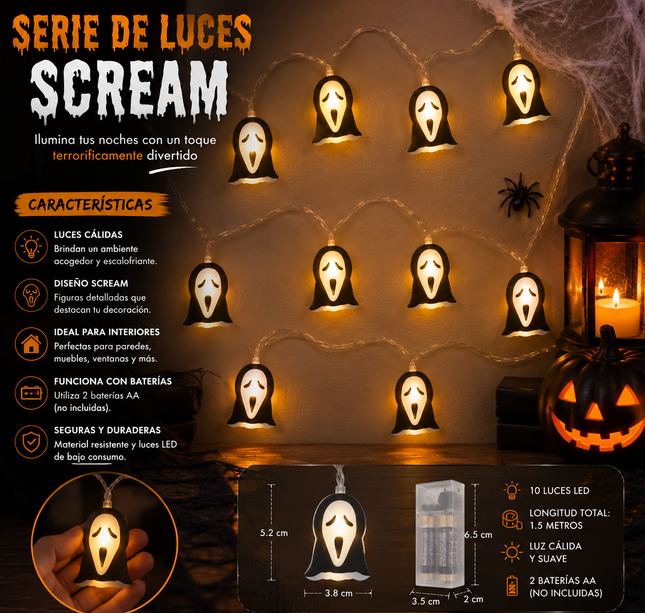 Serie de Scream Luces de Pilas