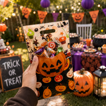 12 Sets de 10 Bolsas Dulceros Halloween $8.5 c/u
