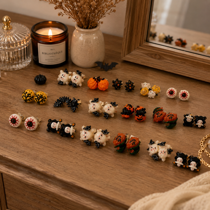 36 Aretes Halloween "Zirconia" $5.5 c/u