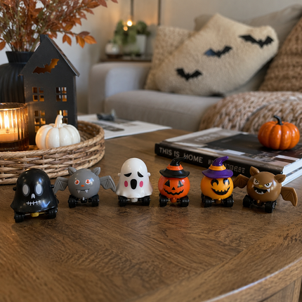12 Carritos de Figuras Halloween Fricción $7 c/u