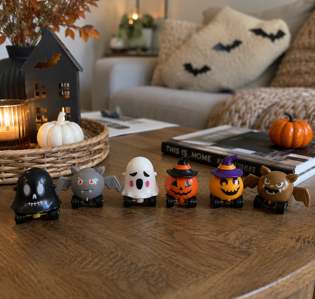 12 Carritos de Figuras Halloween Fricción $7 c/u