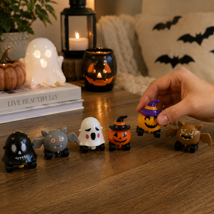 12 Carritos de Figuras Halloween Fricción $7 c/u