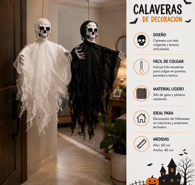 Decoracón de Calavera Halloween