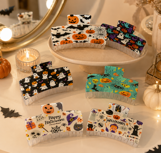 12 Pinzas Halloween con Decorado Lindo $10.9 c/u