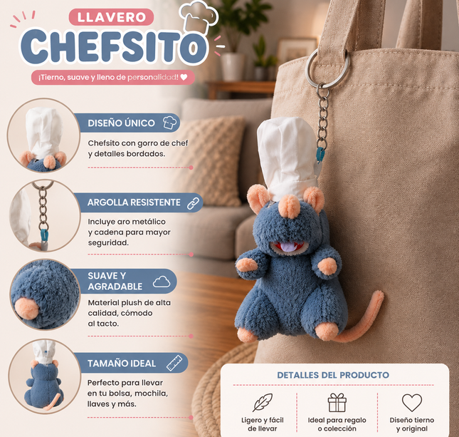 Exclusivo Tienda en linea 💥💎Llavero "Chefsito" Hermoso