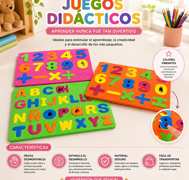 Exclusivo Tienda en linea 💥💎Trio de juegos Didacticos Infantiles