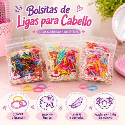 Exclusivo Tienda en linea 💥💎12 Ligas en Bolsa Resellables Ositos $5.5 c/u