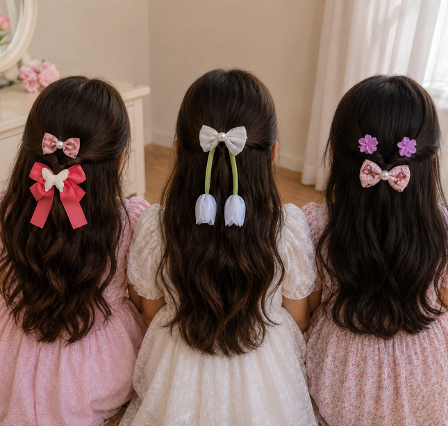 12 Sets de Accesorios para Cabello Moda Hermosa $10.5 c/u