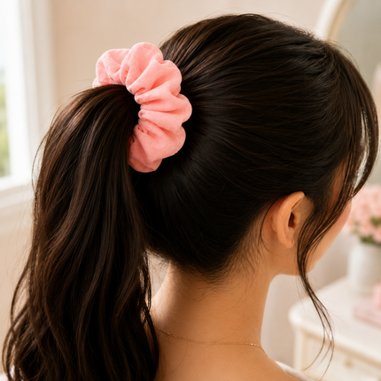 12 Scrunchie Coleteros Grandes Colores Lino $9.9 c/u