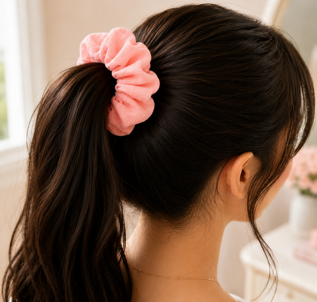 12 Scrunchie Coleteros Grandes Colores Lino $9.9 c/u