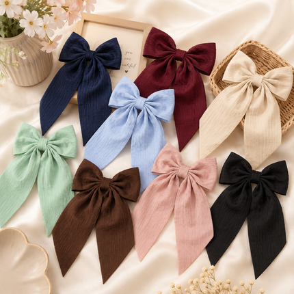 12 Moños Coquette Matte Hermosos $9.6 c/u