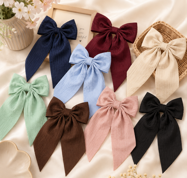 12 Moños Coquette Matte Hermosos $9.6 c/u