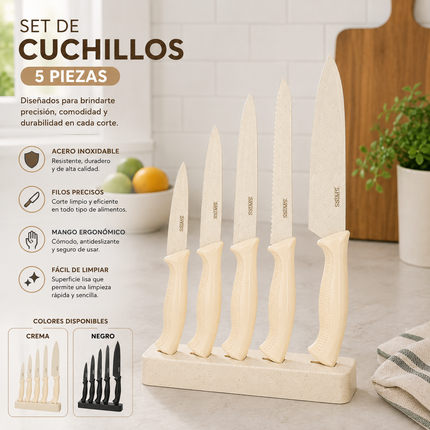 Exclusivo Tienda en linea 💥💎Sets de 5 Cuchillos para Cocina