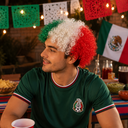 6 Pelucas Tricolor México $29.05 c/u