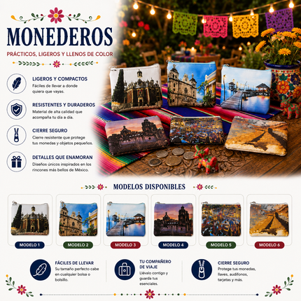 12 Monederos Viva México $10 c/u
