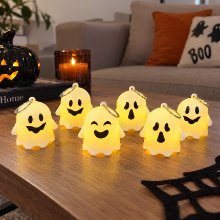 12 Fantasmitas Halloween con Luces $12.5 c/u