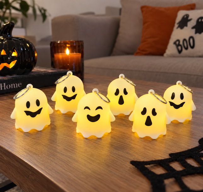 12 Fantasmitas Halloween con Luces $12.5 c/u