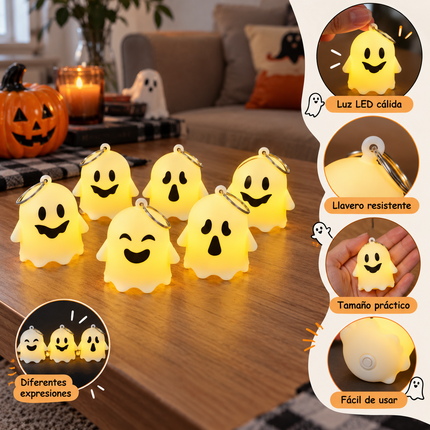 12 Fantasmitas Halloween con Luces $12.5 c/u