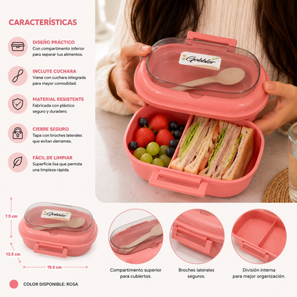 Exclusivo Tienda en linea 💥💎Lonchera con División y Compartimento para Cuchara