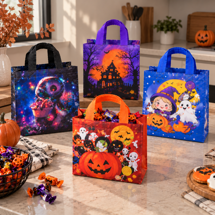 12 Bolsas Plastificadas Halloween $6.9 c/u