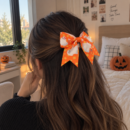 12 Moñitos Halloween Estampados y con Figura $5.5 c/u