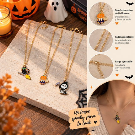 12 Collar Halloween con Dijes Hermosos $7 c/u