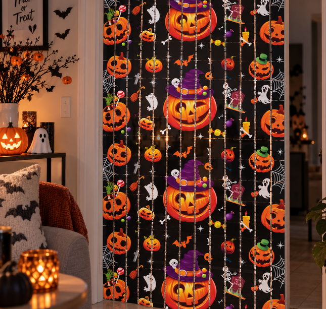 12 Cortinas Halloween para Fiestas $15.5 c/u