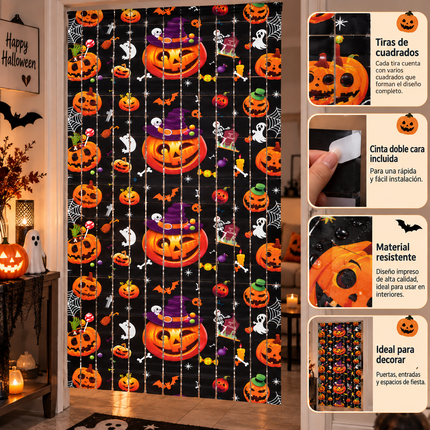 12 Cortinas Halloween para Fiestas $15.5 c/u