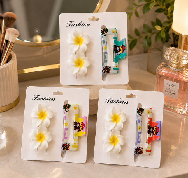 Exclusivo Tienda en linea 💥💎6 Sets de Accesorios, 2 Pasadores Flores y Pinza $22.5 c/u