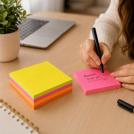 Exclusivo Tienda en linea 💥💎12 Post Its Calsicos Neón $8.5 c/u