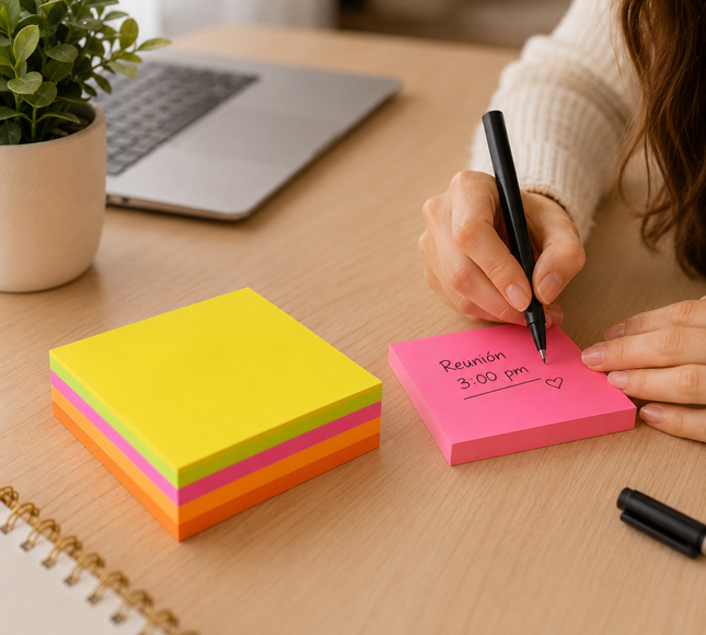 Exclusivo Tienda en linea 💥💎12 Post Its Calsicos Neón $8.5 c/u