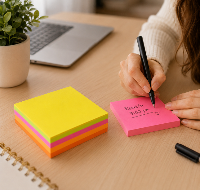 Exclusivo Tienda en linea 💥💎12 Post Its Calsicos Neón $8.5 c/u