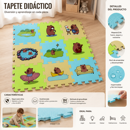 Exclusivo Tienda en linea 💥💎Tapete Didactico Armable Infantil Capibara