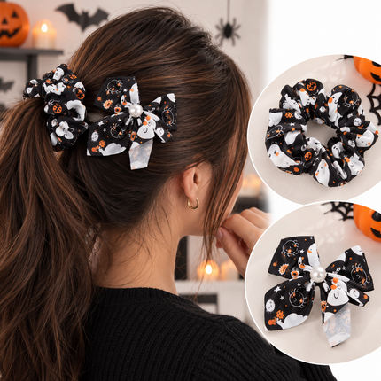 12 Sets de Moño con Pasador Halloween Hermoso $10 c/u