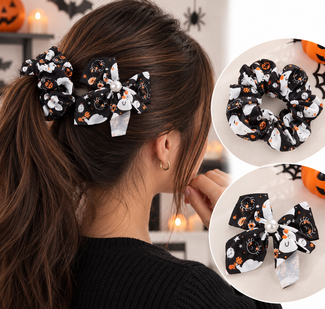 12 Sets de Moño con Pasador Halloween Hermoso $10 c/u