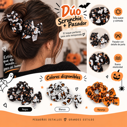 12 Sets de Moño con Pasador Halloween Hermoso $10 c/u