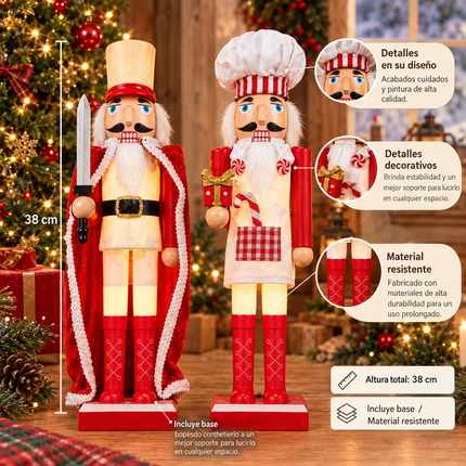 Exclusivo Tienda en linea 💥💎 Cascanueces Navideño 2 Modelos Diferentes 38 CM $700.80 C/U