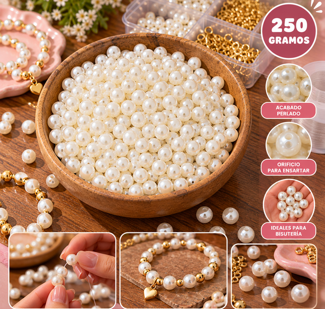 Exclusivo Tienda en linea 💥💎Bolsa con 250g de Perla para Bisuteria