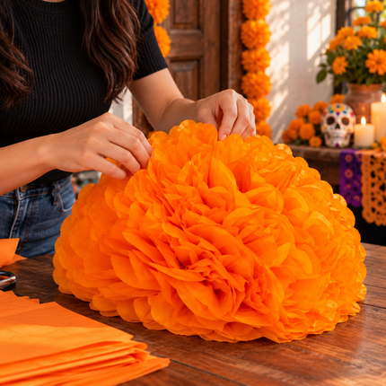 Flor Decorativa Gigante para Día de Muertos 35cm de Diametro