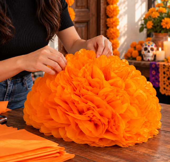 Flor Decorativa Gigante para Día de Muertos 35cm de Diametro